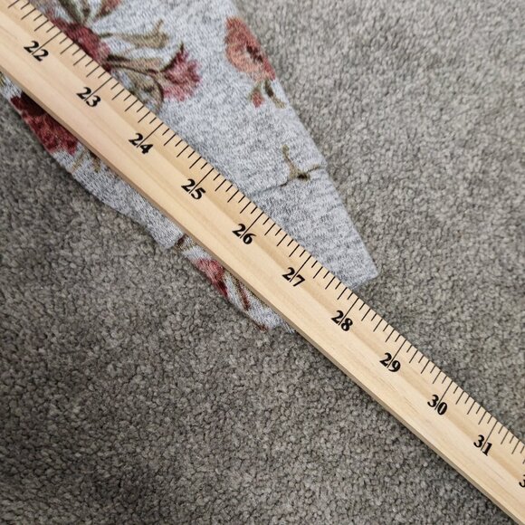 Ardene Women's Pajama Bottom Size M Gray Floral Jogger Style Knitted Comfy Daily - Picture 9 of 10